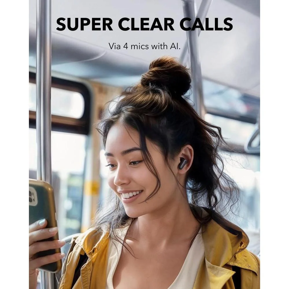 Auriculares Anker Soundcore P30i con cancelación de ruido, graves potentes, 45h de reproducción, funda 2 en 1 y soporte para teléfono