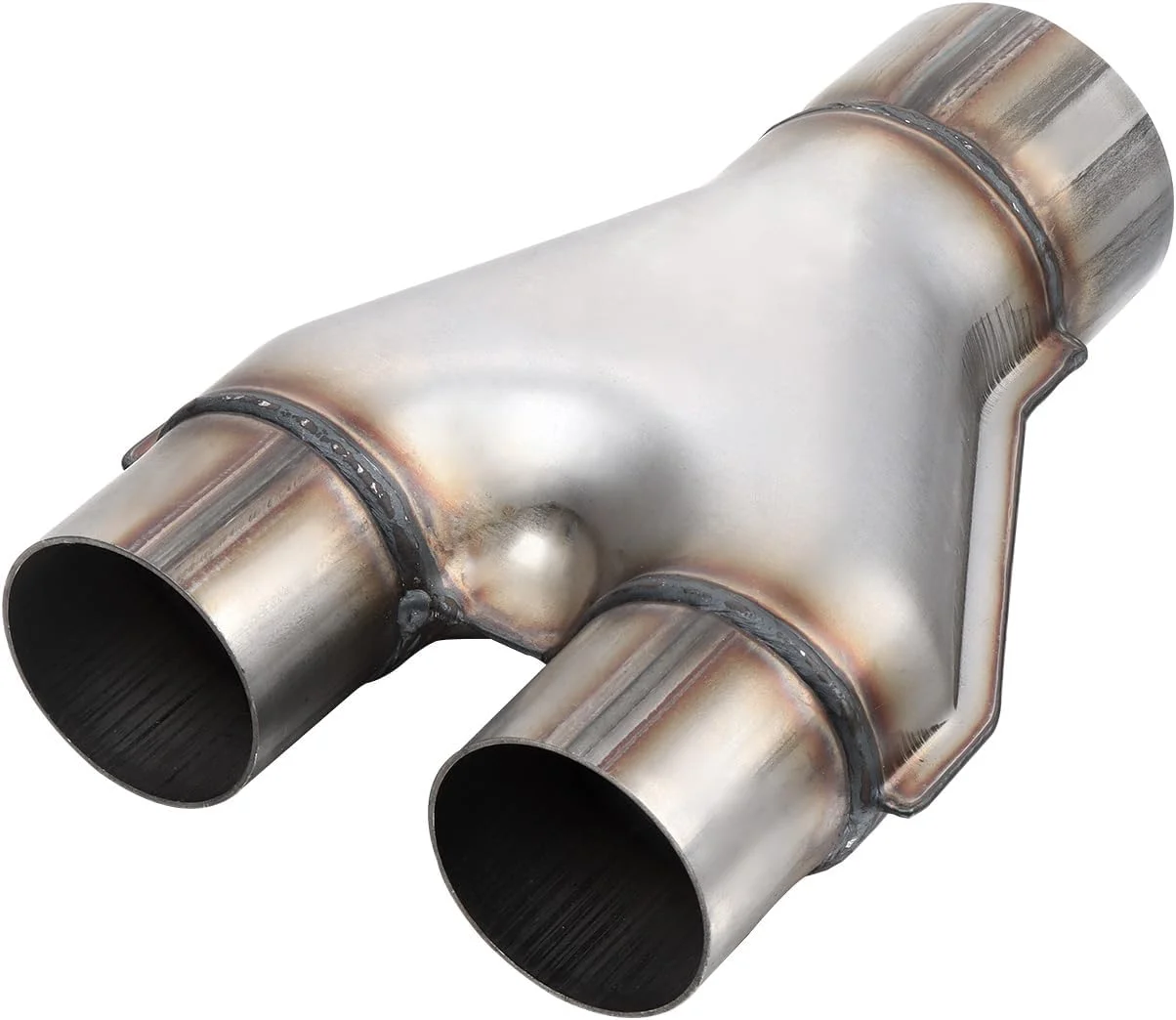 A-KARCK Exhaust Y Pipe 3" Inlet, Stainless Steel 2.25" Outlet 10" Long Y Pipe Withstands High Temperatures