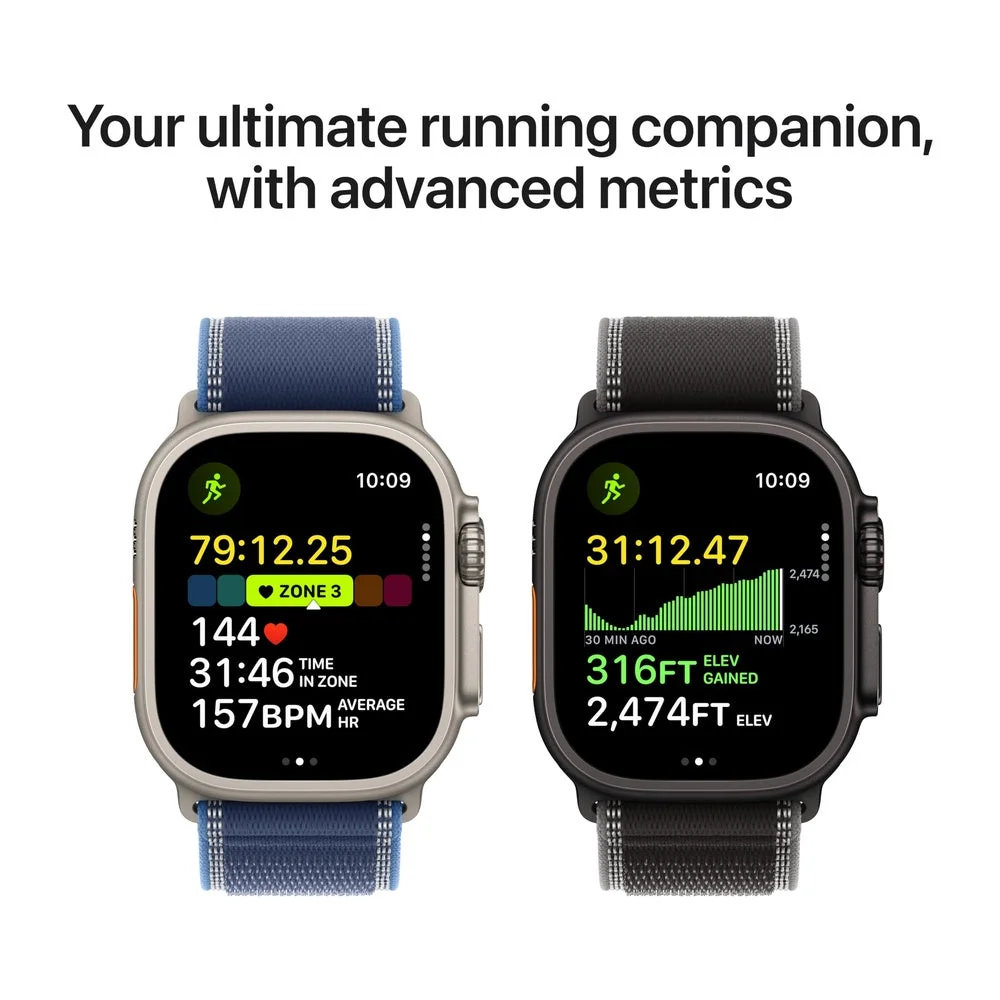 Apple Watch Ultra 3 [GPS + Cellular 49mm] Running & Multisport Smartwatch w/Rugged Titanium Case w/Black Titanium Milanese Loop - L. Satellite Communications, Advanced Health & Fitness Tracking