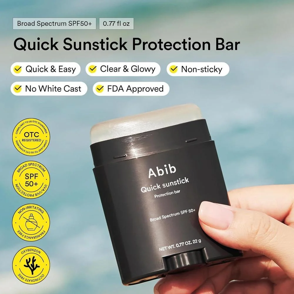 Abib Barra Solar SPF50+ Sin Residuos Blancos Con Centella Asiática Y Aloe Vera, 22 g