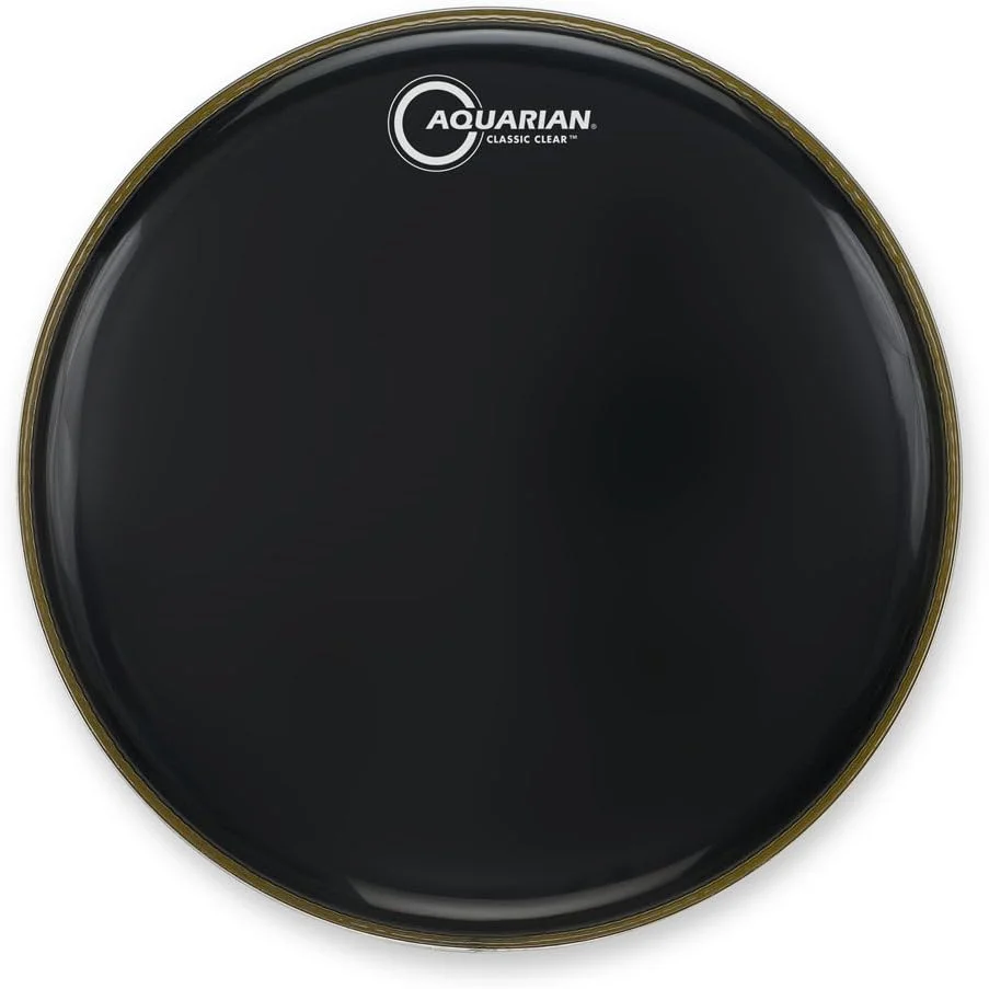 Parche de batería Aquarian Classic Clear 18 pulgadas color negro