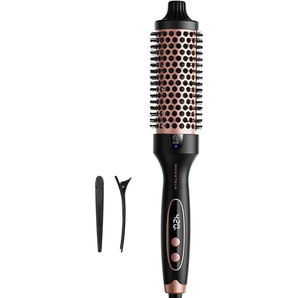 Wavytalk Thermal Brush Blowout Boost 1.5″ Heat Round Brush for Blowout Look