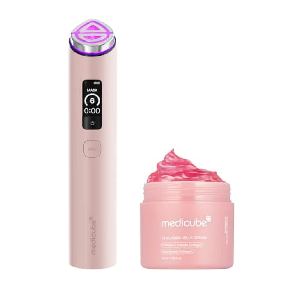 Dispositivo Medicube Firm & Glow Booster Pro X2 Pink con Crema Collagen Jelly