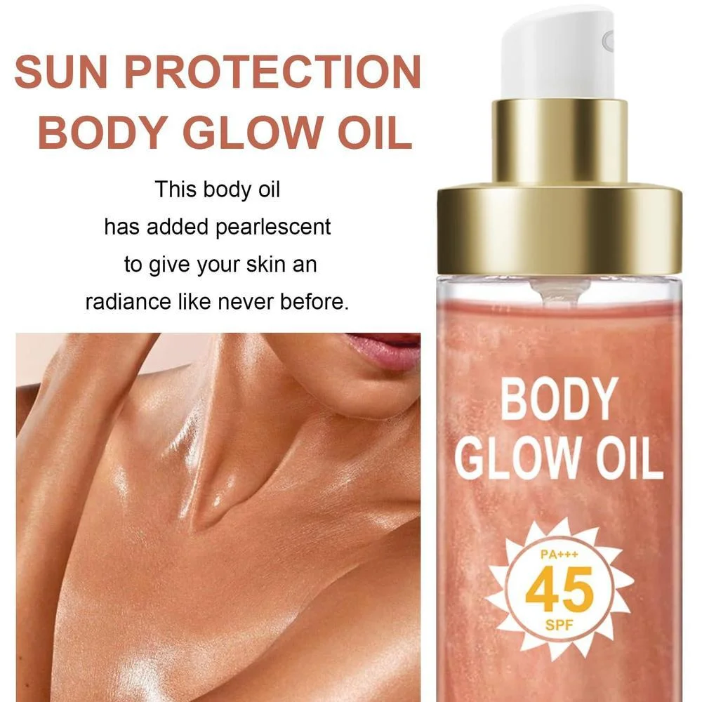 Body Glow Aceite Corporal SPF 45 Protector Solar con Brillo 110ml