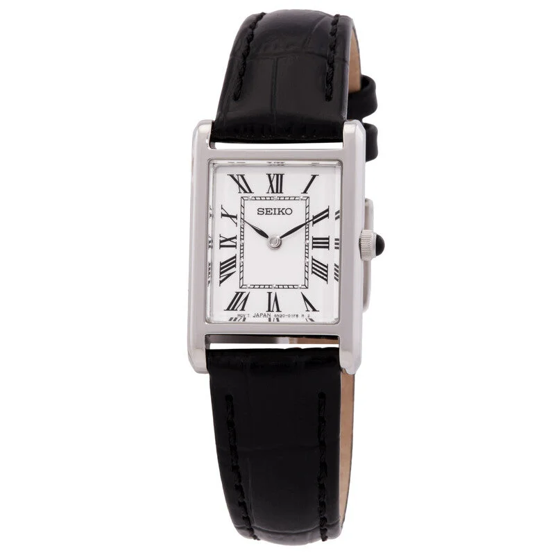 Reloj Seiko Classic Cuarzo - Esfera Blanca, Dama 19.6mm (SWR107P1)
