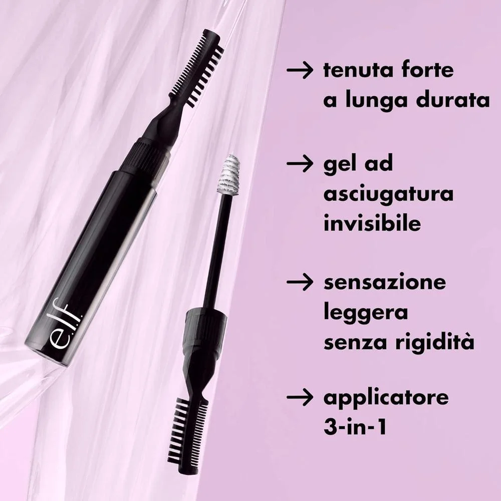 e.l.f. Gel Laminador de Cejas, Fijación Fuerte, Secado Transparente y Resistente al Agua, Crea Cejas Laminadas, Peina y Esculpe Cejas, Vegano y Cruelty-Free