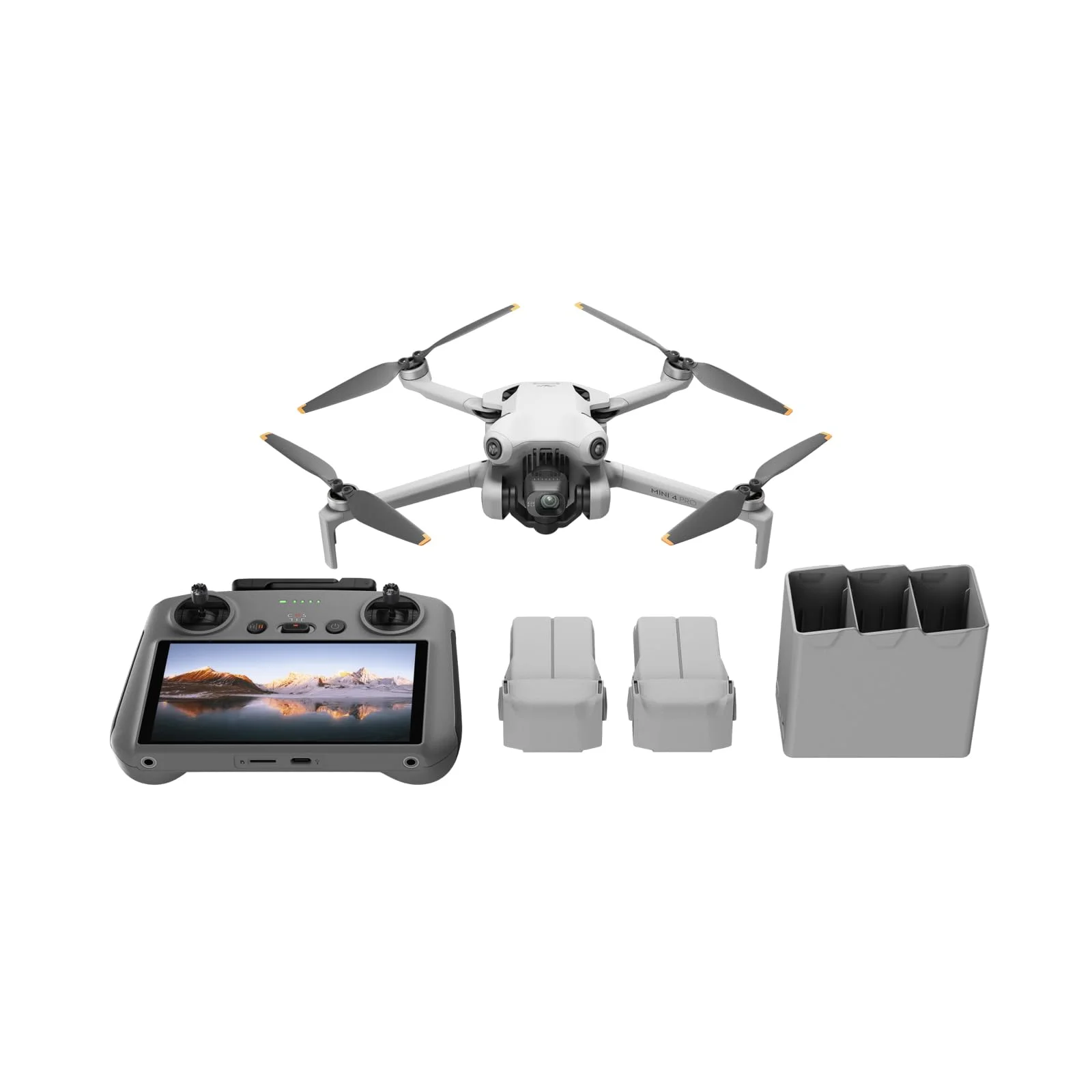 Drone DJI Mini 4 Pro Fly More Combo con control remoto RC 2 pantalla, cámara 4K UHD