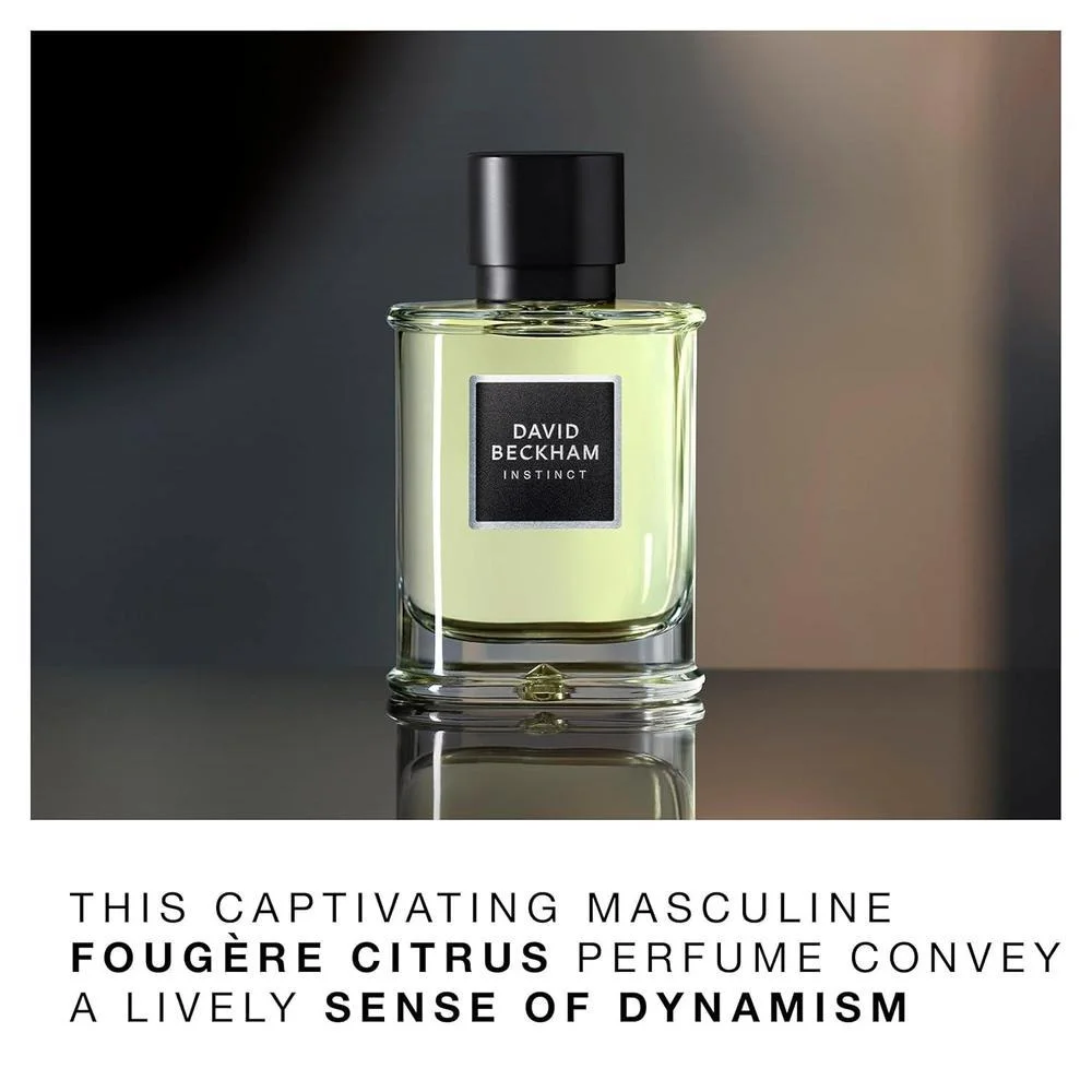 Instinct by David Beckham para hombre, un eau de parfum que combina bergamota y cardamomo