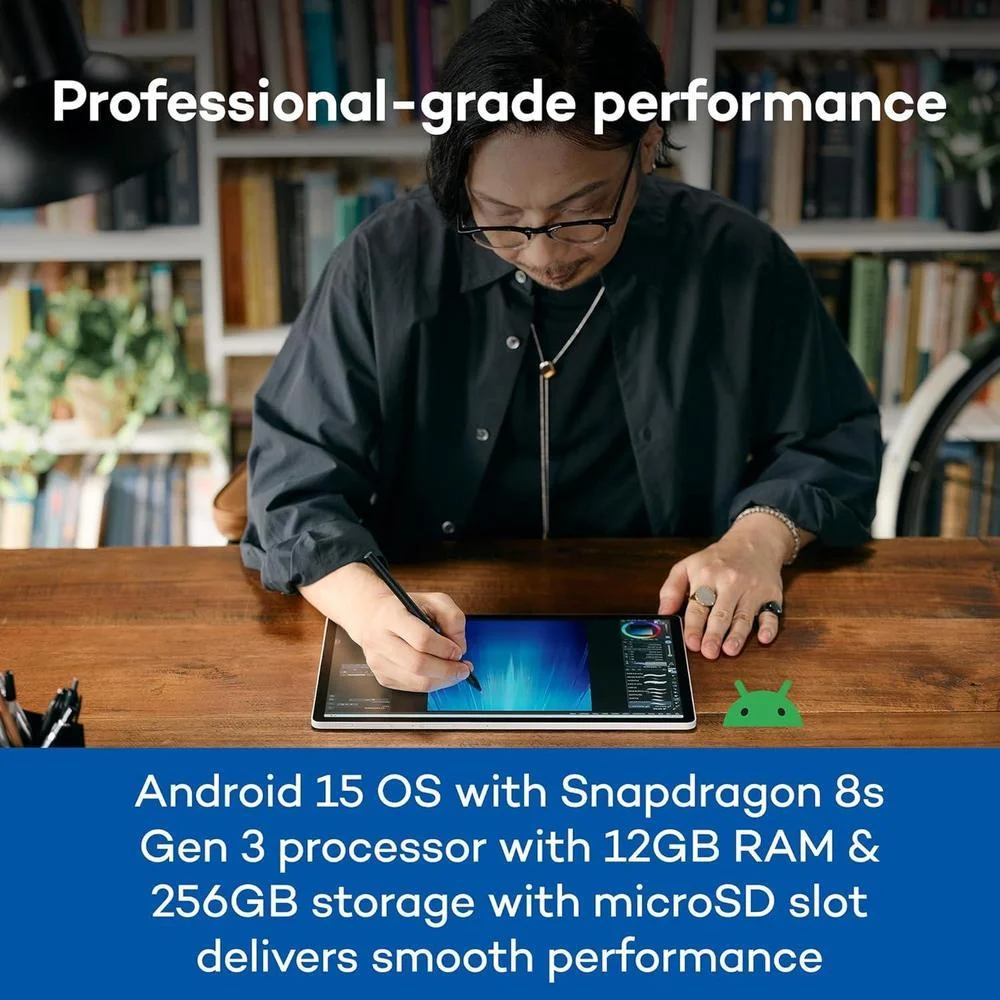 Wacom MovinkPad Pro 14, tableta gráfica móvil Android. Pantalla OLED, Pro Pen 3 sin batería, 12GB RAM, 256GB almacenamiento