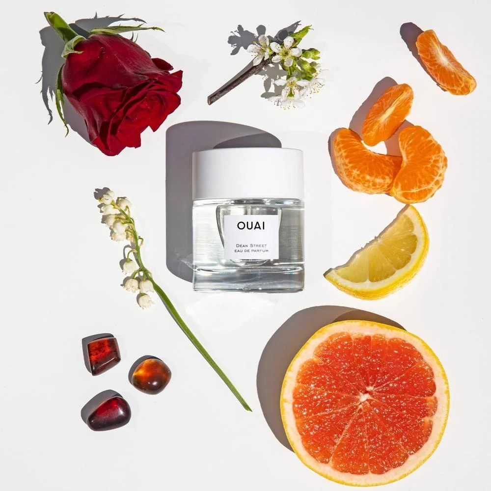 OUAI Dean Street Eau de Parfum - Perfume femenino elegante con aroma floral y cítrico, albaricoque, magnolia y almizcle