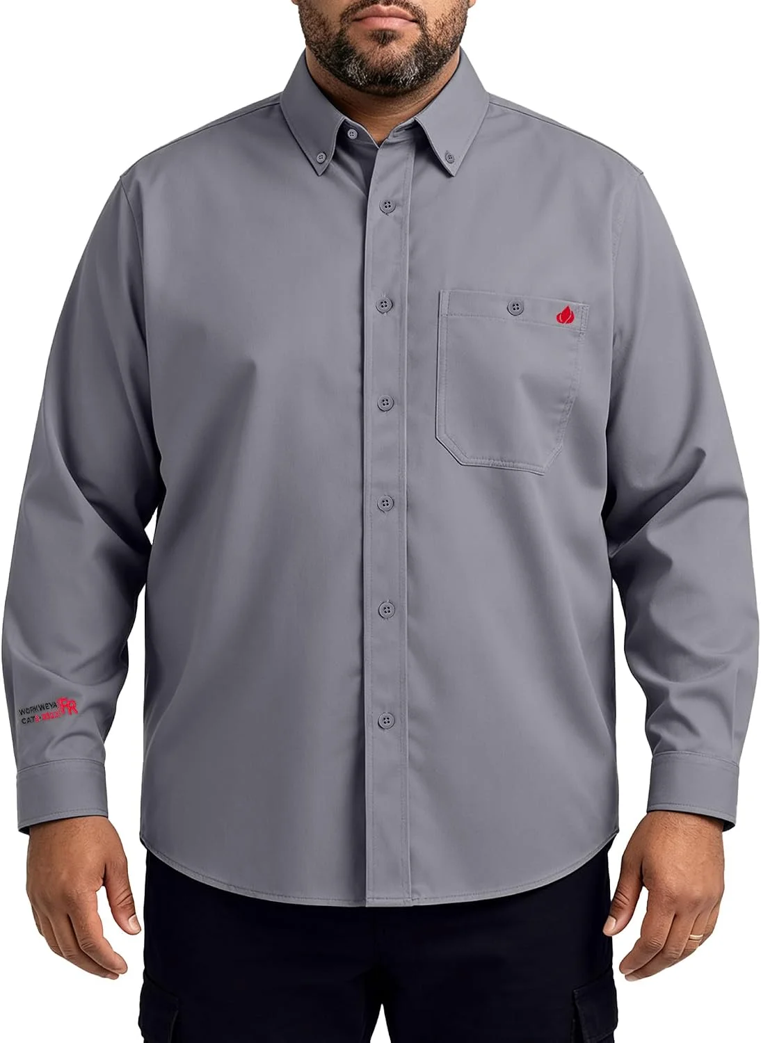 Camisa de trabajo resistente al fuego Workweya cuadros 6.5oz CAT2/NFPA2112