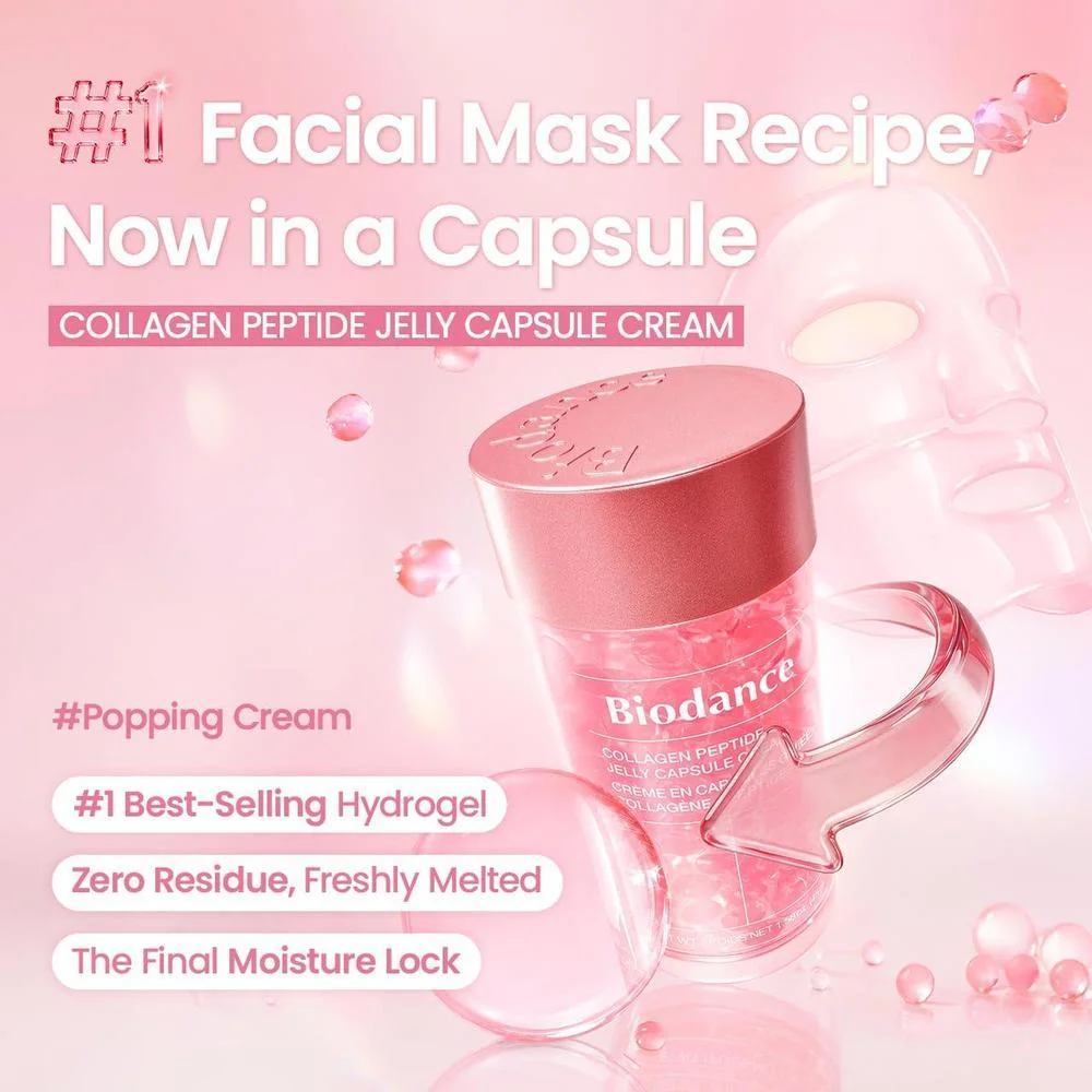 Biodance Crema Facial Cápsulas De Gelatina Con Colágeno Y Péptidos, 45g