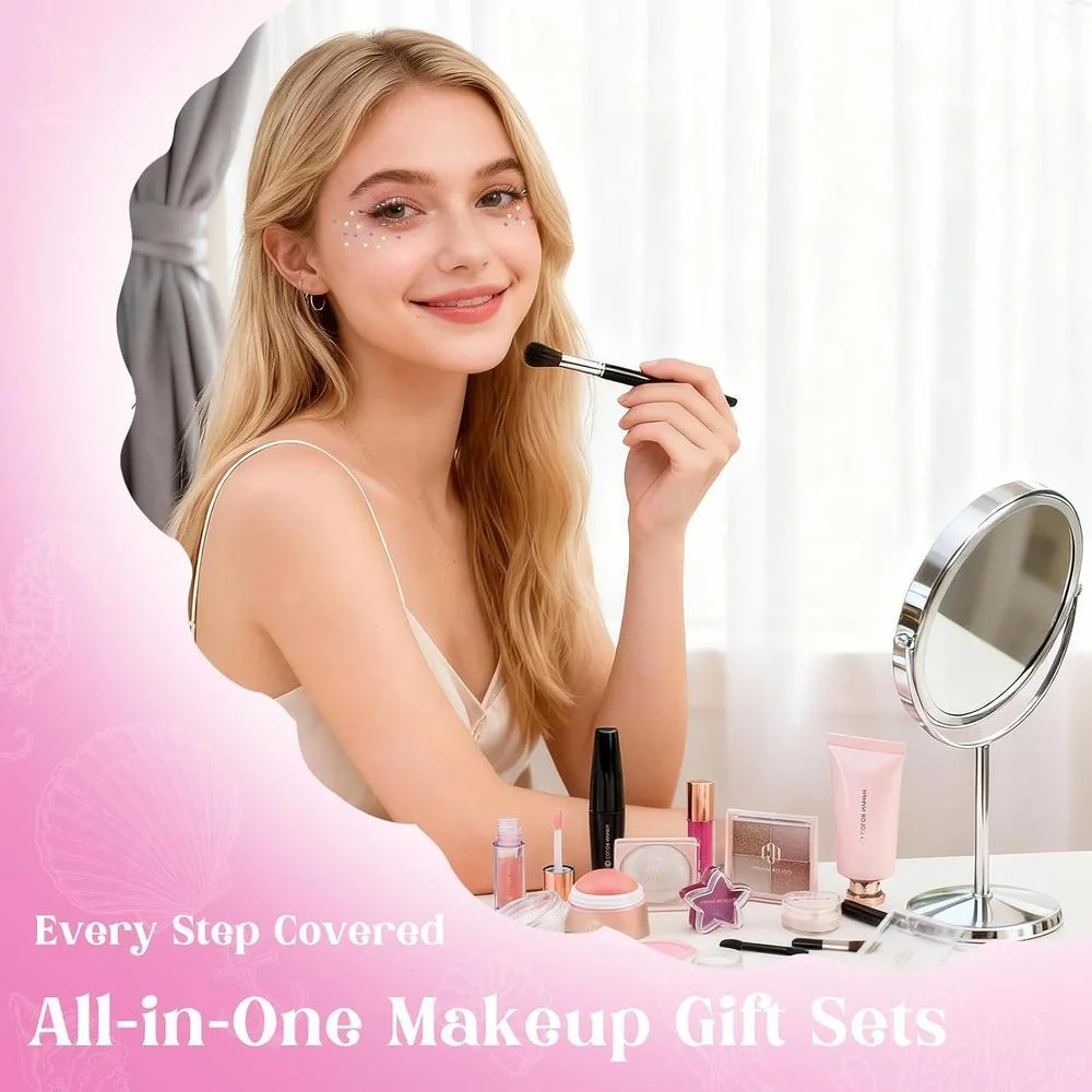 Calendario de Adviento de Maquillaje 2025, 24 Días de Sorpresas, Set de Regalo para Mujeres y Adolescentes