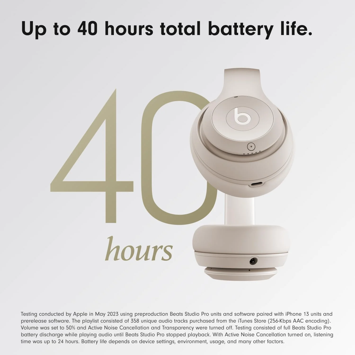Beats Studio Pro - Arenisca — Audífonos over-ear premium con ANC, hasta 40h