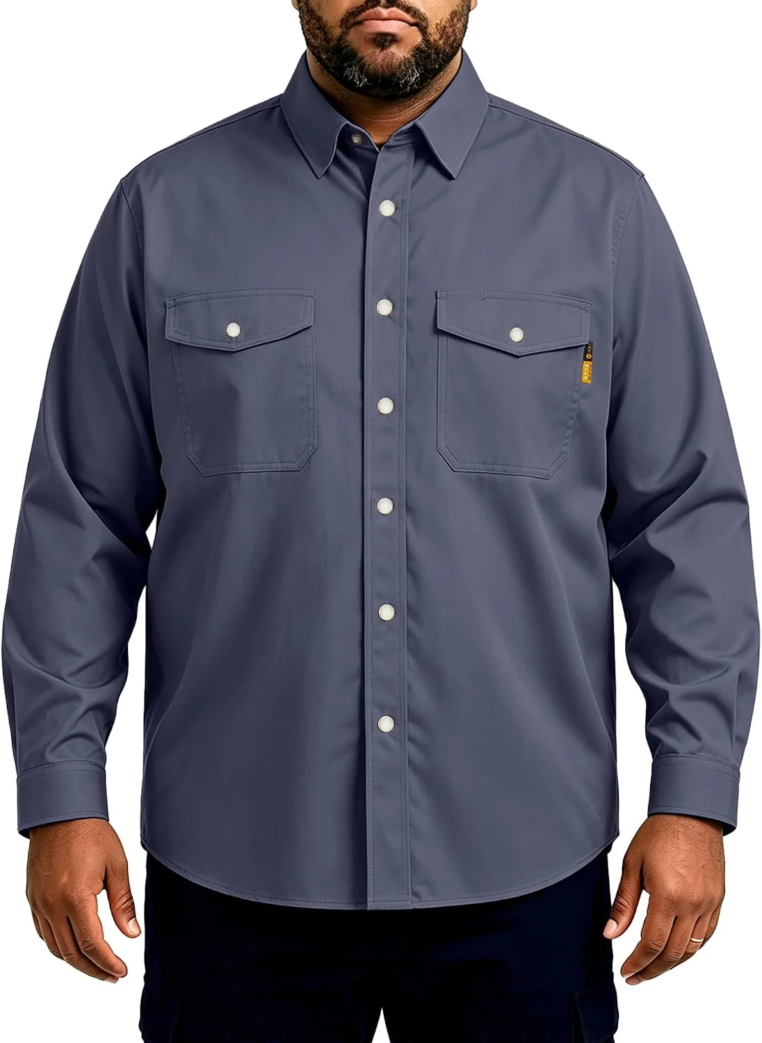 Camisa de trabajo resistente al fuego Workweya cuadros 6.5oz