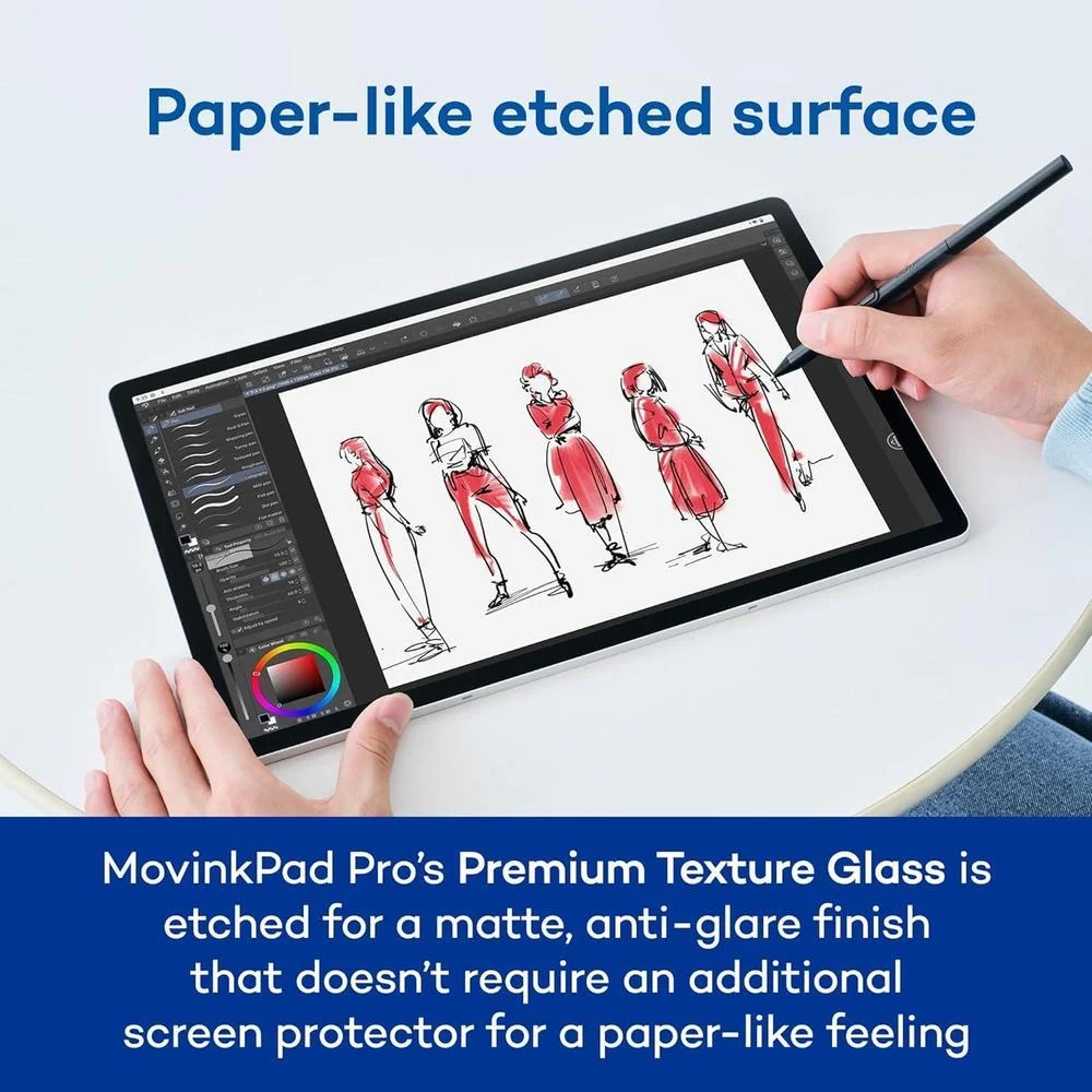 Wacom MovinkPad Pro 14, tableta gráfica móvil Android. Pantalla OLED, Pro Pen 3 sin batería, 12GB RAM, 256GB almacenamiento