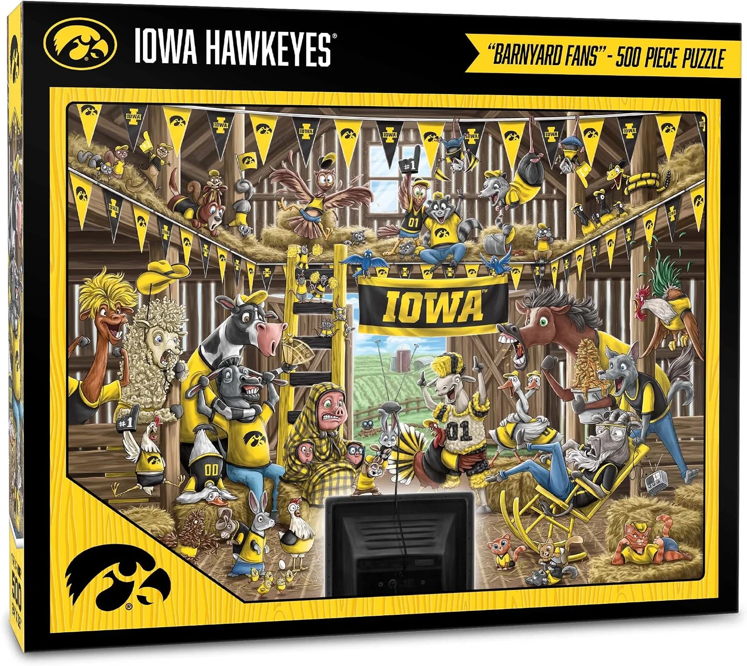 YouTheFan NCAA Iowa Hawkeyes “A Read Barnburner” 500 Puzzle