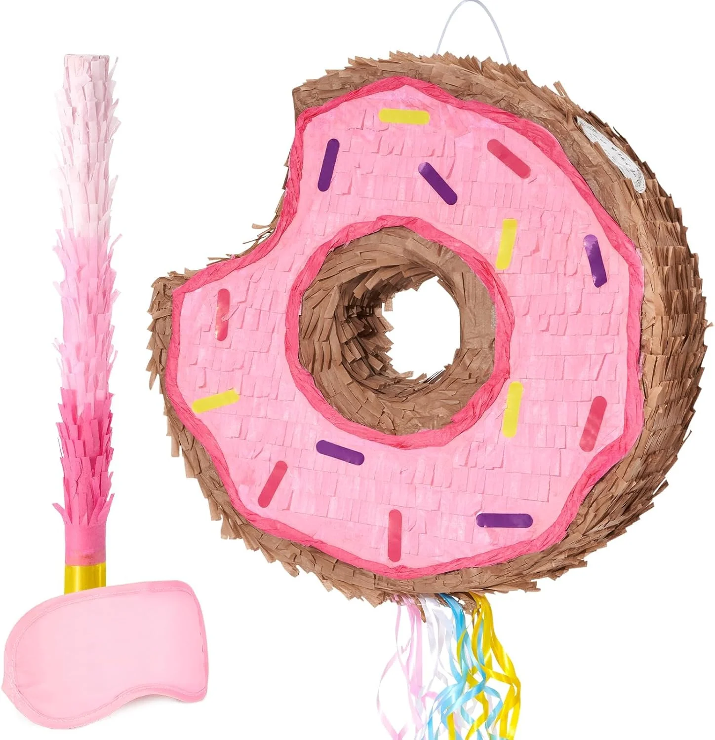 Piñata Donut Rosa con Cordel WERNNSAI para Fiestas Infantiles