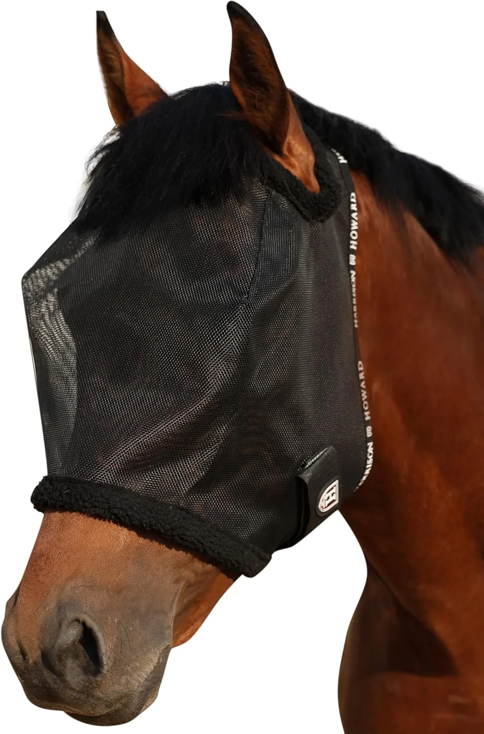 Cabestro para caballo Harrison Howard All Round Mesh UV Protective con borde acolchado talla XL negro