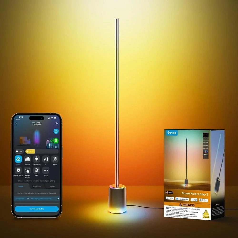 Lámpara de pie Govee Floor Lamp 3 con tecnología Luminblend+
