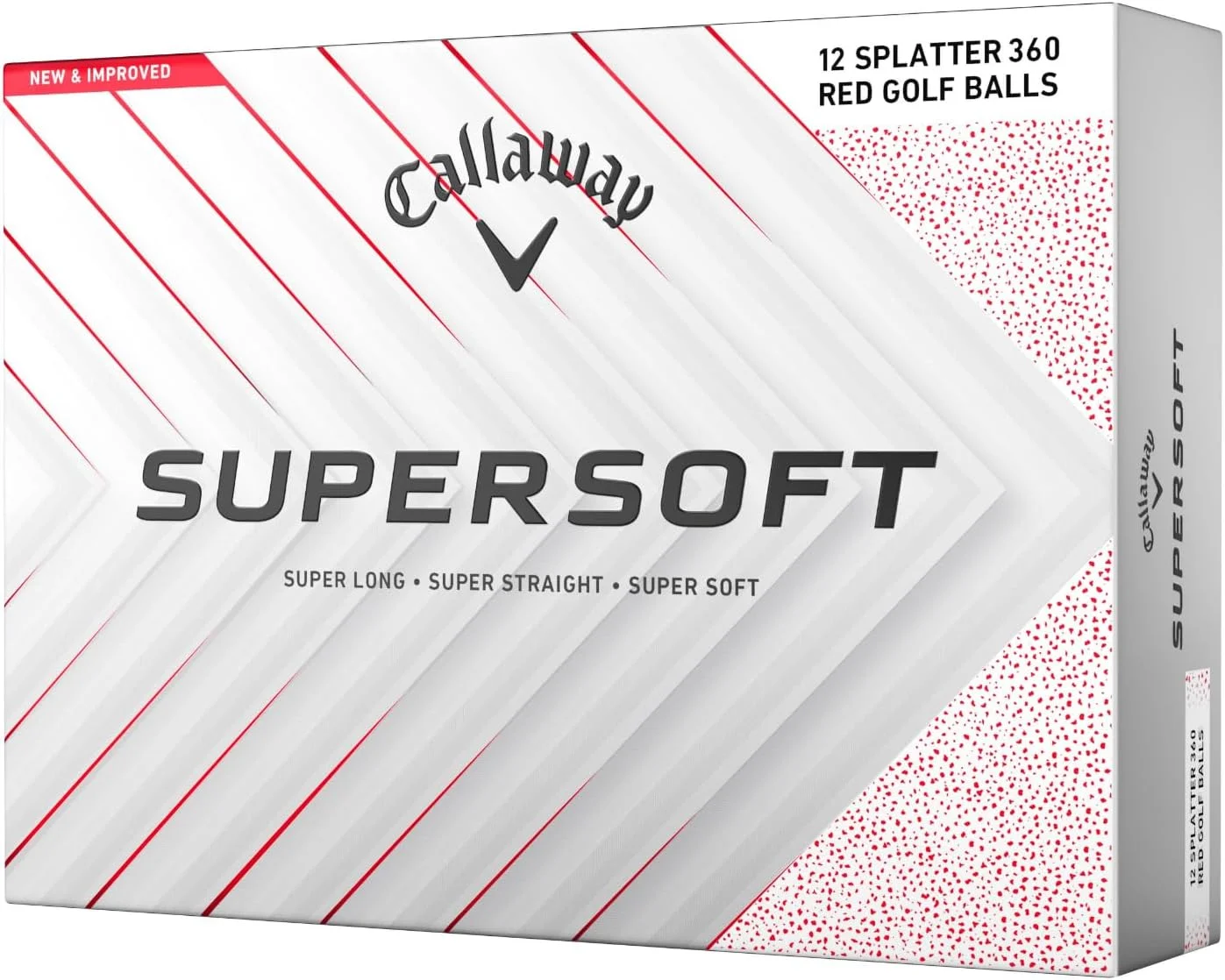 Callaway Golf Supersoft Golf Balls (2025, Red Splatter)