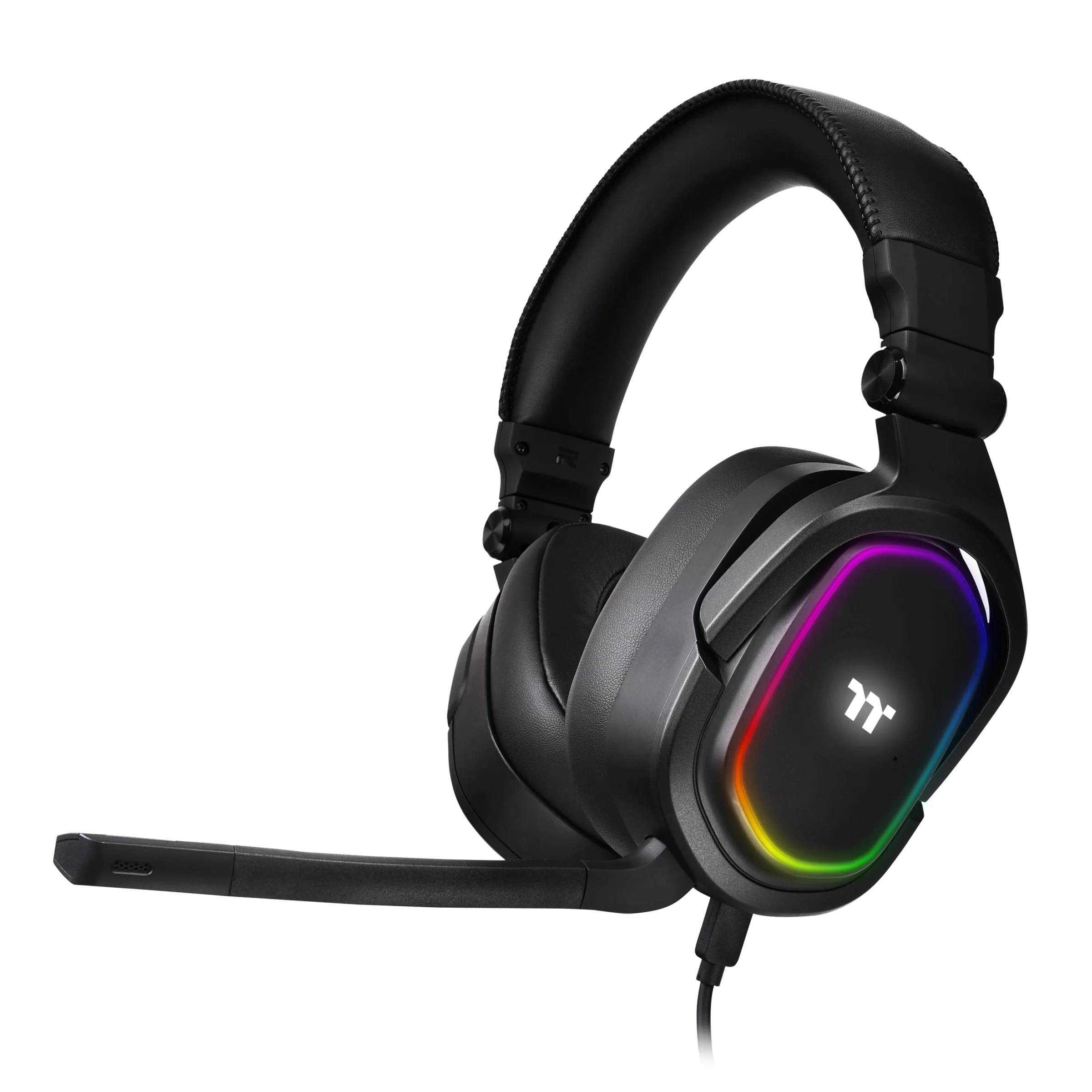 Audífono Gamer Thermaltake Argent H5 RGB 7.1 Surround Over-Ear Negro