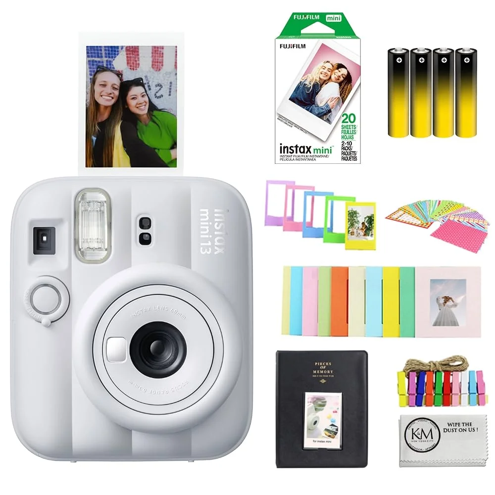 Cámara instantánea Fujifilm Instax Mini 13 blanco arcilla con accesorios