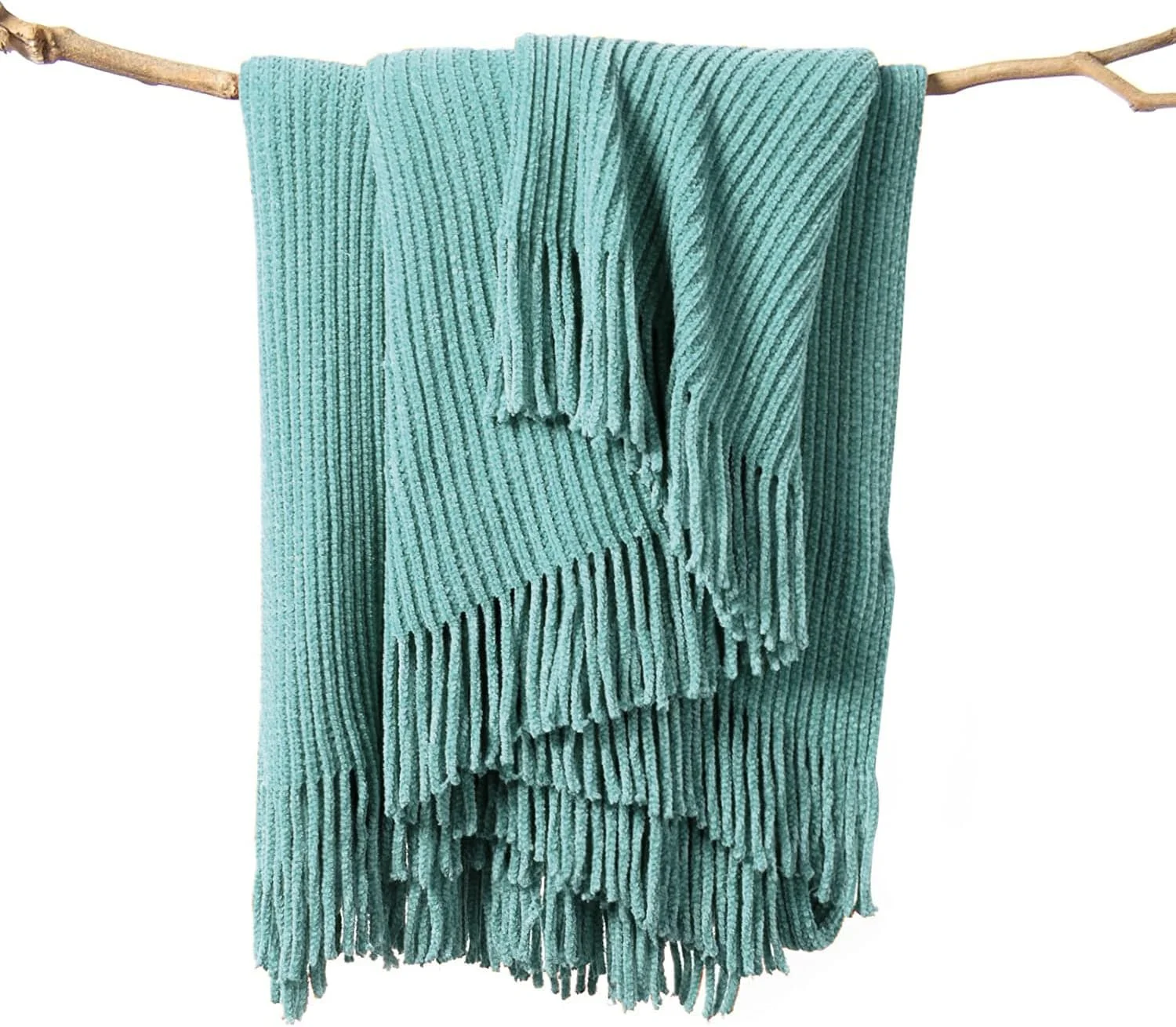 Manta Lifein Chenille Tejida Aqua 60 x 80 Pulgadas