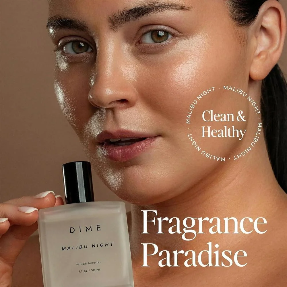Perfume Dime Malibu Night Eau de Toilette para mujer, aroma floral y almizcle, hipoalergénico y limpio