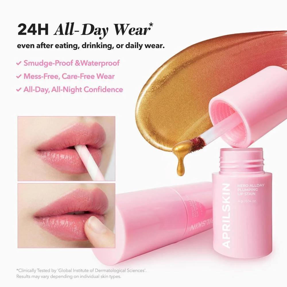 Serum Vita Kojic y Tinte Labial Hero Duo de APRILSKIN para cuidado de piel y maquillaje duradero