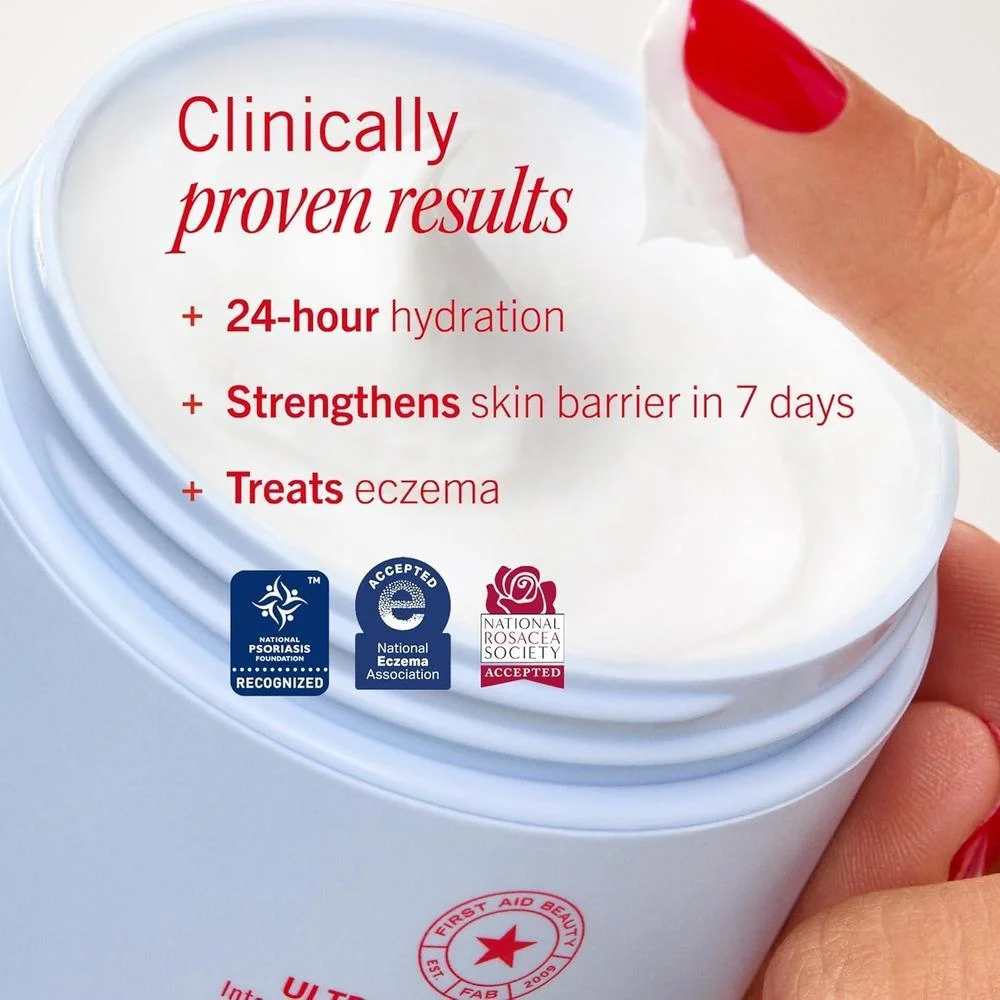 First Aid Beauty Ultra Repair Cream Hidratante Intenso con Avena Coloidal para Eczema y Piel Seca, Sin Fragancia