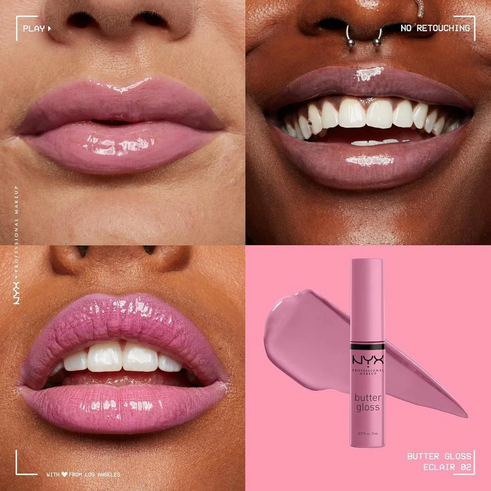 Butter Gloss Brillo Labial No Pegajoso - Eclair Pink