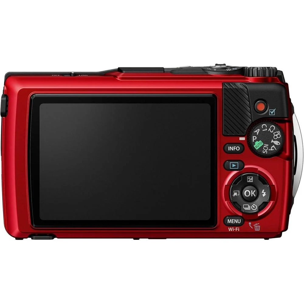 OM System OLYMPUS Tough TG-7 Cámara Subacuática Roja, Impermeable, Alta Resolución y Brillo, Video 4K, Disparo Macro