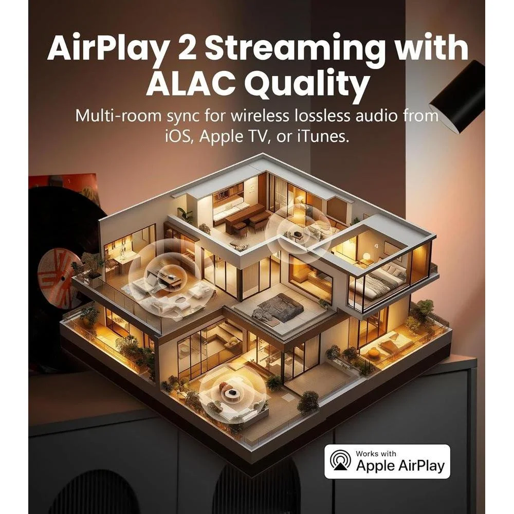 Edifier S300 Altavoz Hi-Fi de alta resolución para emparejamiento inalámbrico con entradas AirPlay 2 y diseño Retro