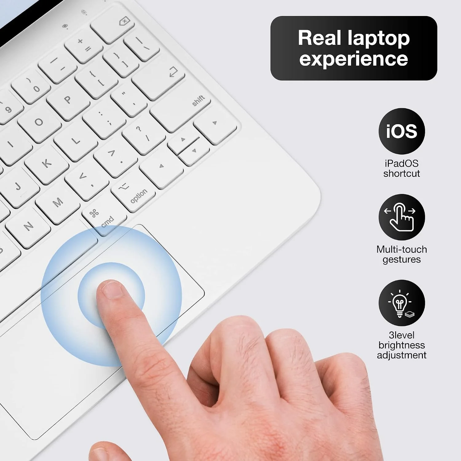 Funda con Teclado Magnético mobee para iPad Pro 13" (M4/M5) - Blanco