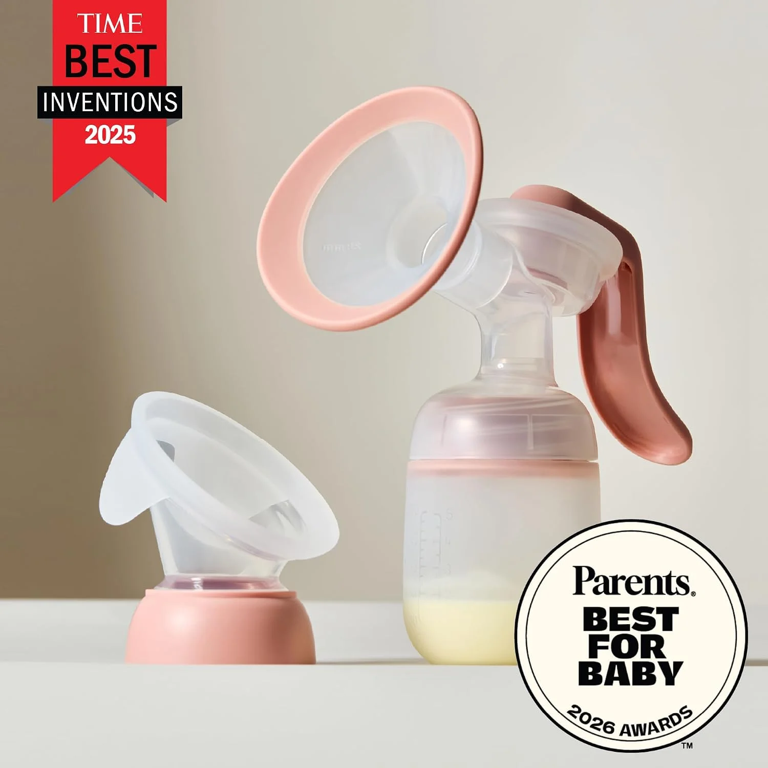 Frida Mom Extractor de Leche Manual 2 en 1 con Copa Manos Libres
