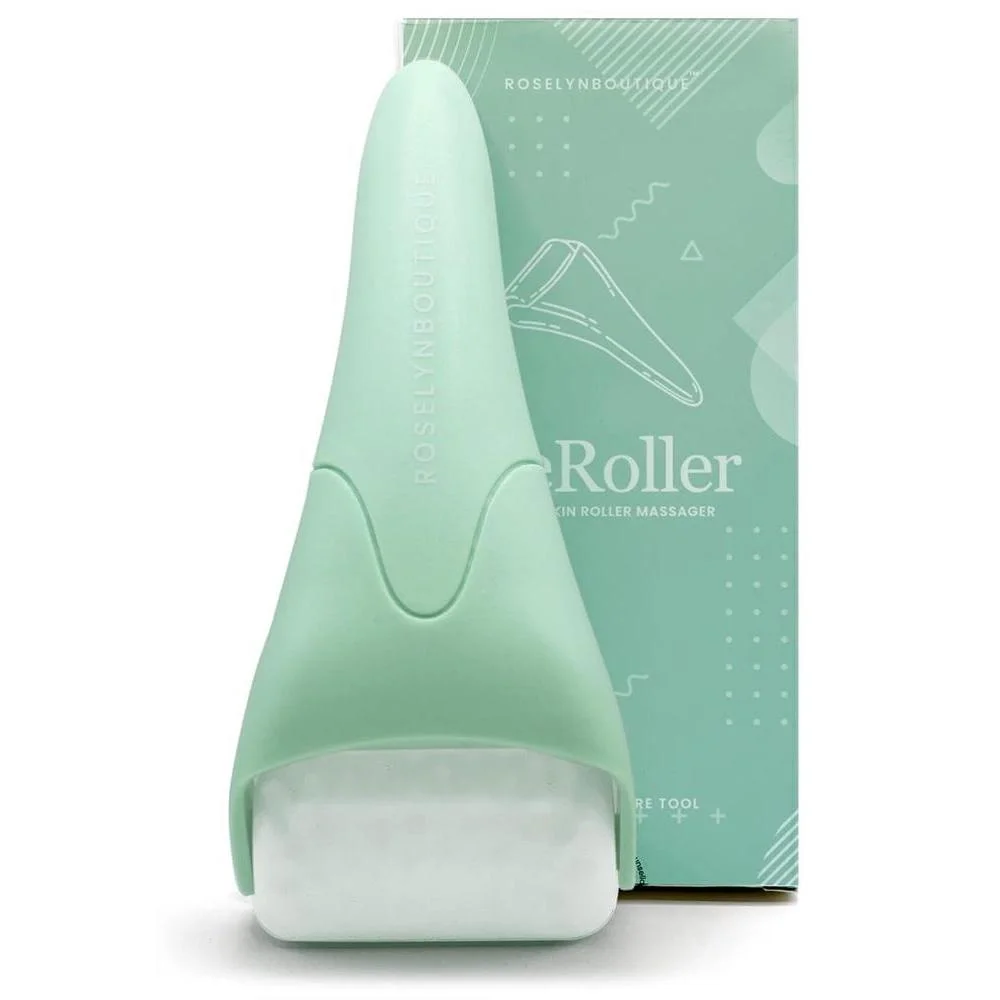 ROSELYNBOUTIQUE Gua Sha Facial Tools & Ice Roller for Face (Green)