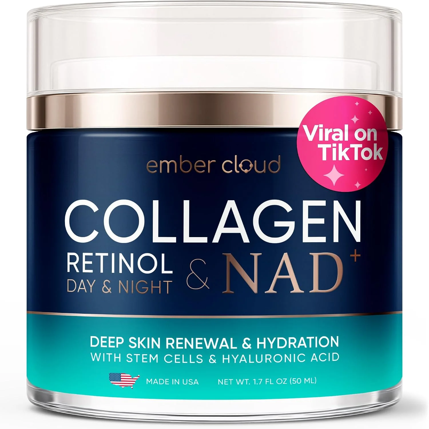Crema facial Ember Cloud Collagen NAD+ con Retinol y Ácido Hialurónico 1.7 oz