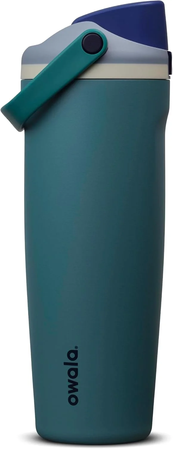 Botella de agua Owala FreeSip Sway acero inoxidable 30 oz Denim