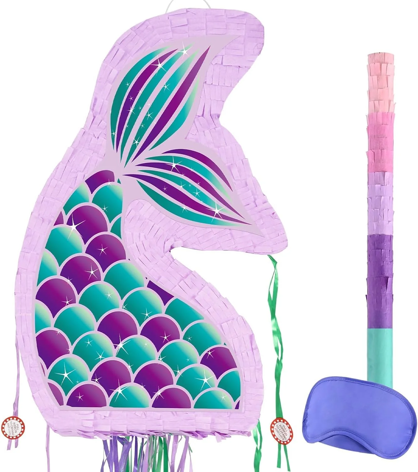 Piñata plegable sirena WERNNSAI para fiestas infantiles