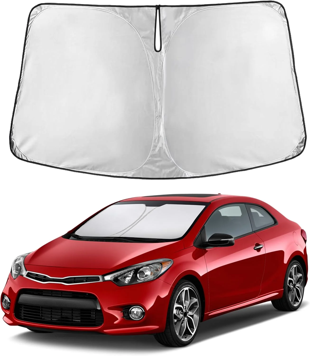 Parasol para parabrisas EcoNour compatible con Kia Forte 2014-2018