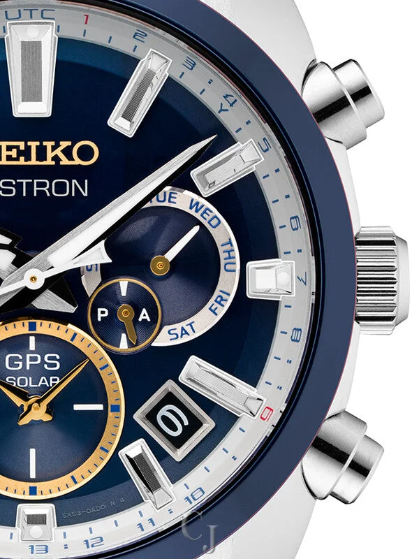 Seiko Astron GPS Solar Dual Time SSH045 Edición Limitada Esfera Azul