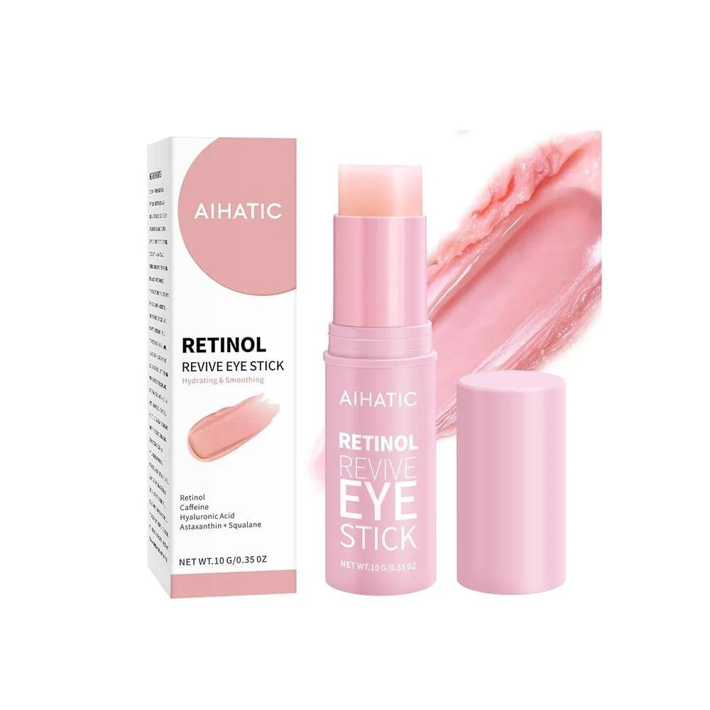 Bálsamo en Barra para Ojos con Retinol y Cafeína, Tratamiento para Piel Sensible 10g