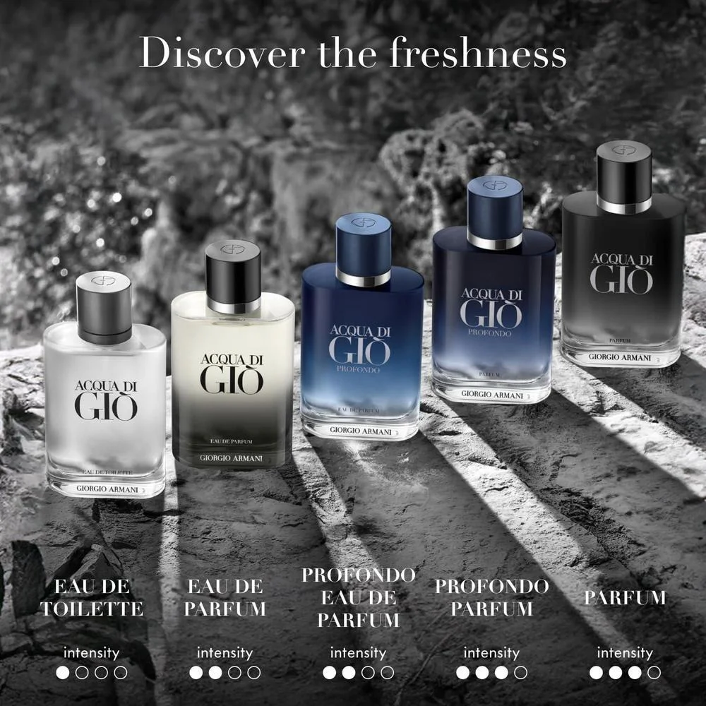 Acqua di Giò Profondo Eau de Parfum, colonia para hombre con aroma fresco de mandarina, lavanda y cedro