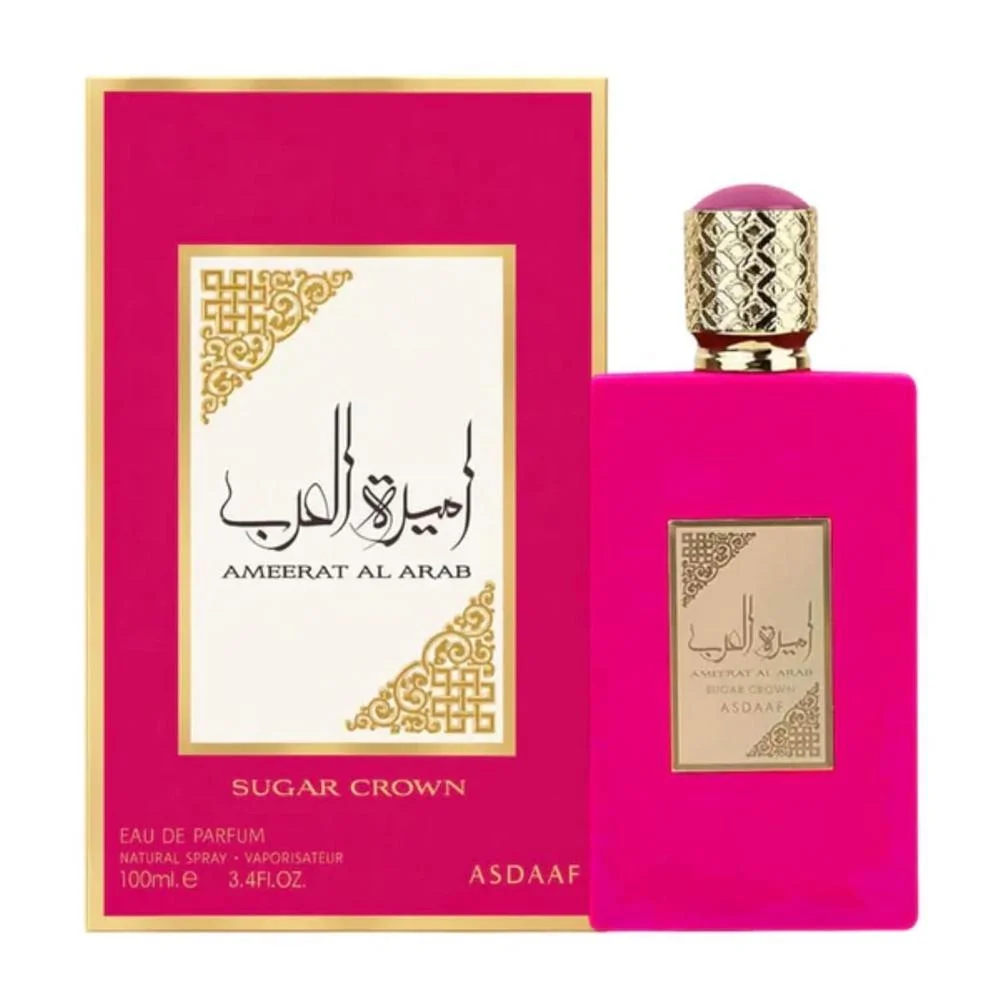 Lattafa Ameerat Al Arab Sugar Crown Eau de Parfum en espray para mujer – Fragancia dulce floral y afrutada de larga duración