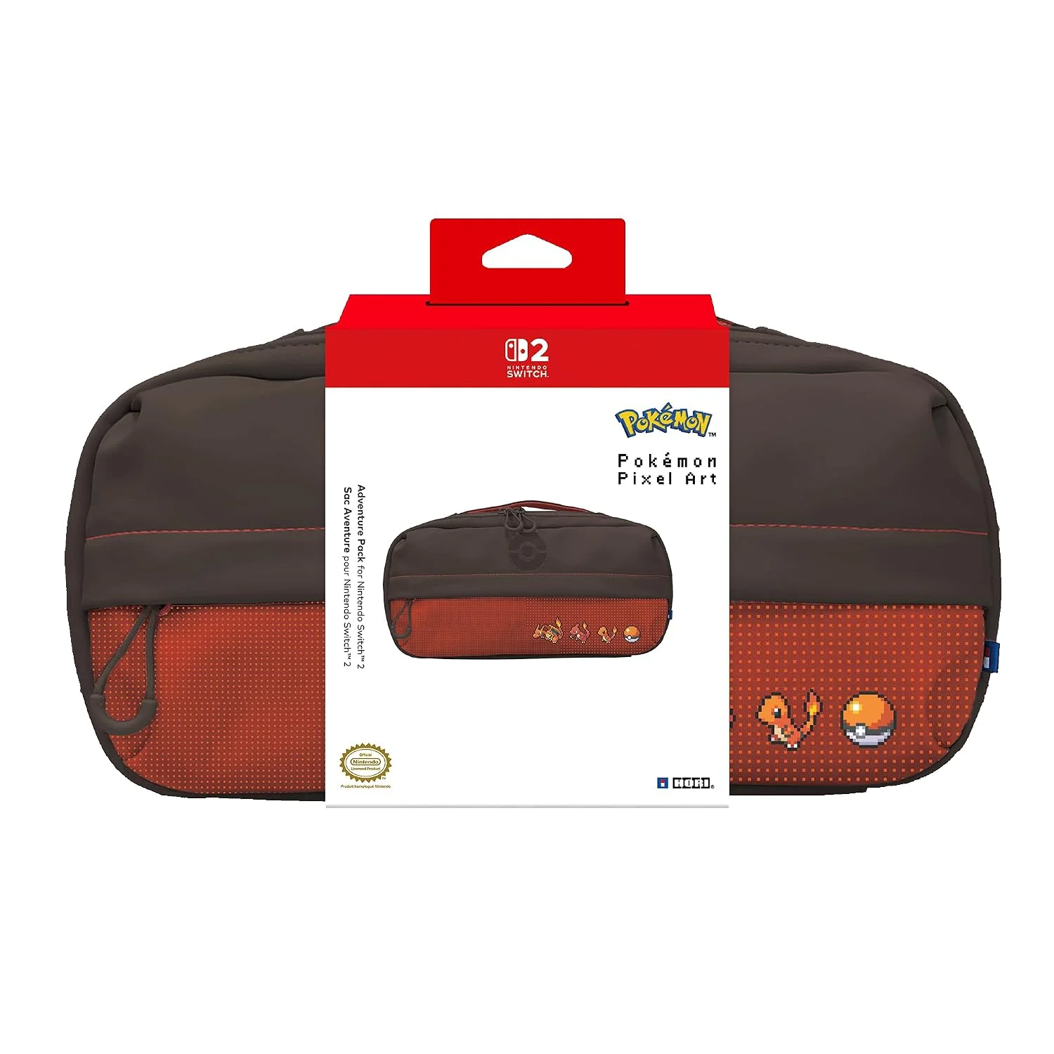 Estuche HORI Adventure Pack Pokémon Pixel Red para Nintendo Switch 2