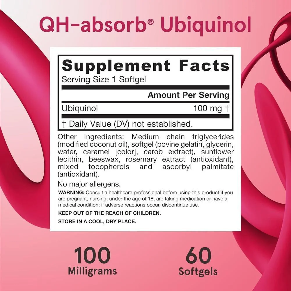 Suplemento QH en gomitas de Jarrow Formulas con alta absorción, apoyo energético y antioxidante para salud cardiovascular