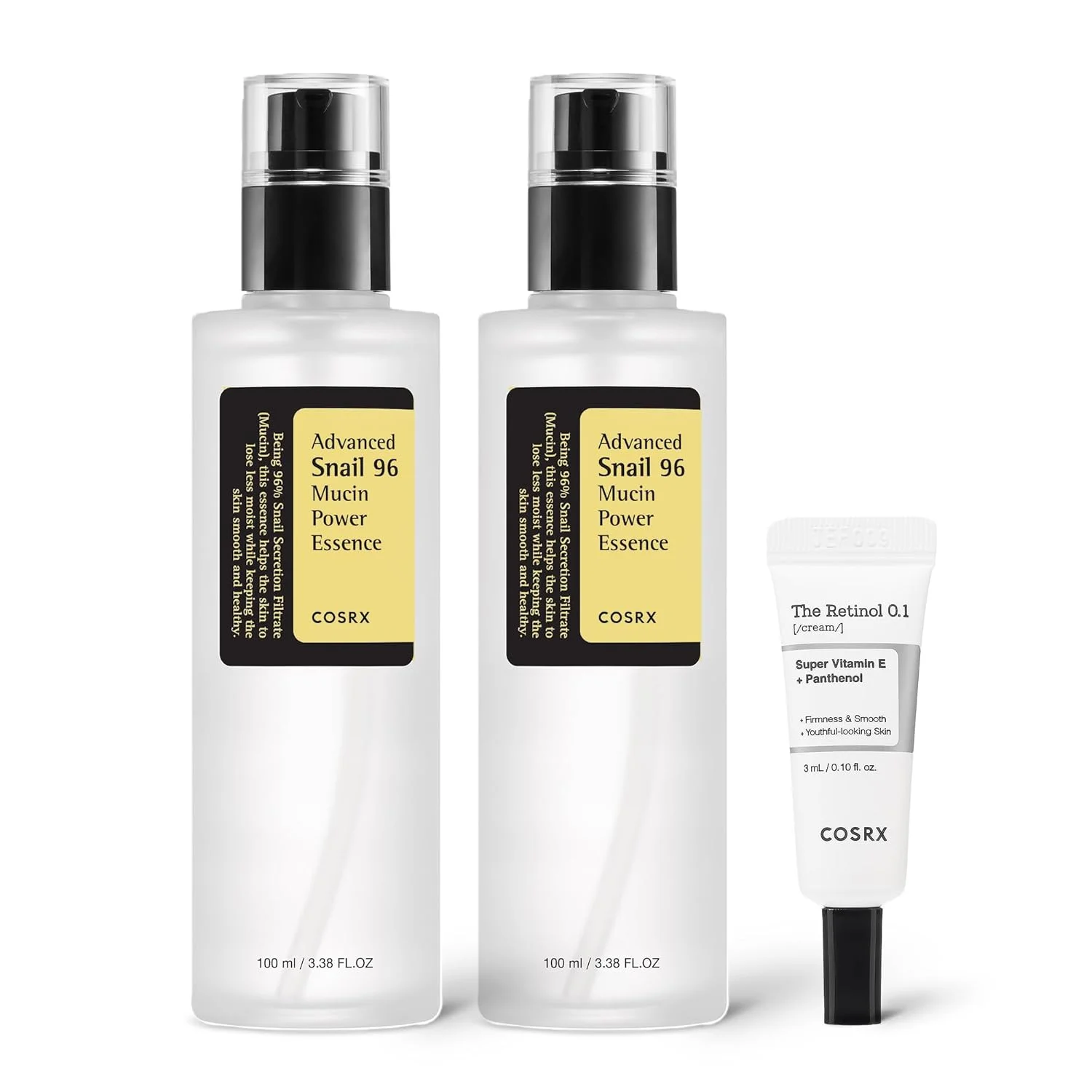 Set COSRX Snail 96% Mucin Essence 2 unidades + Retinol 0.1% Cream mini