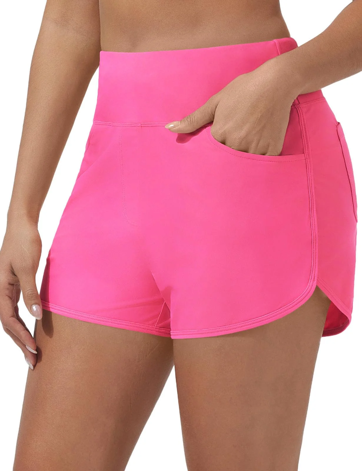 Short de baño Baleaf para mujer 3 pulgadas con bolsillos de cierre