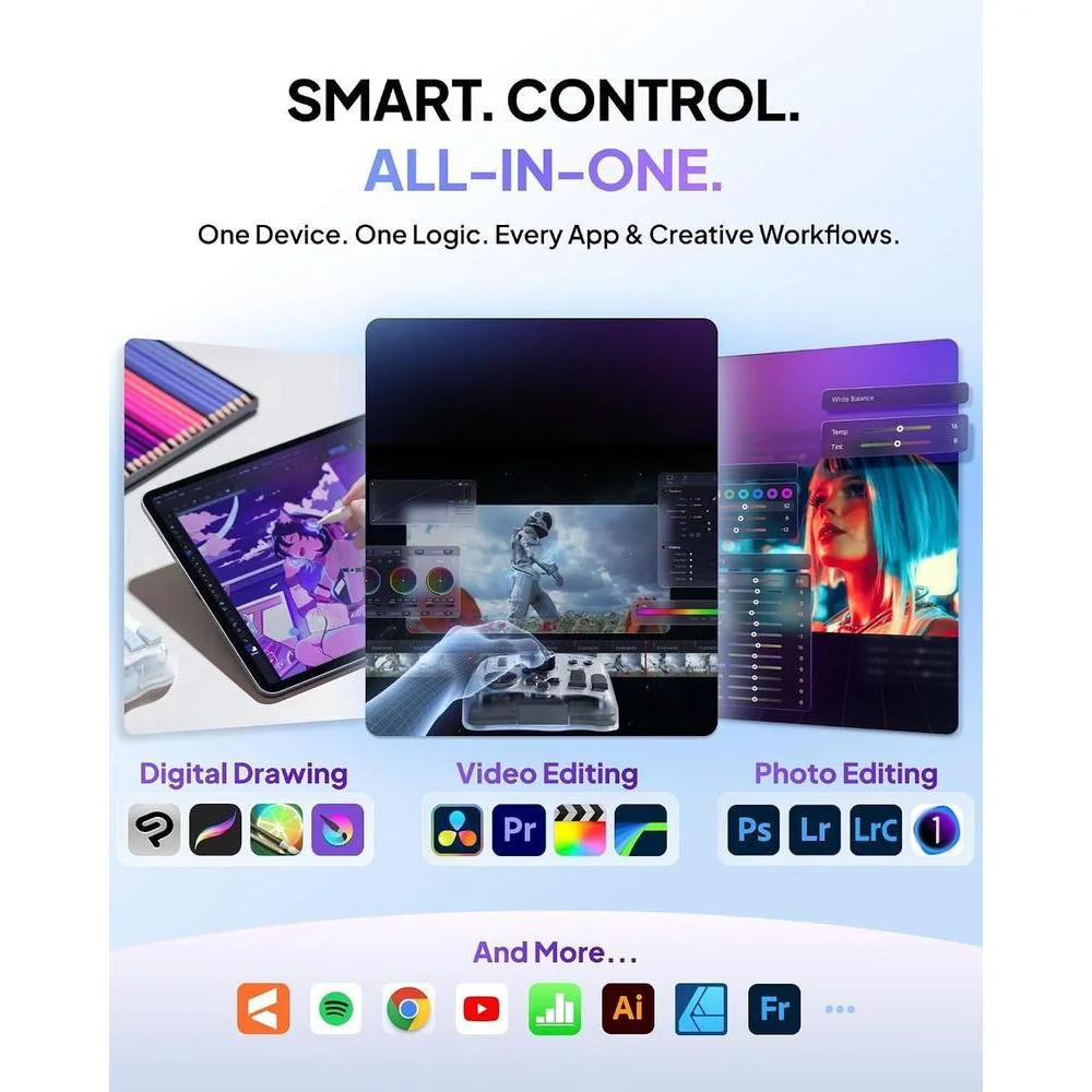 TOUR BOX Elite Plus: Consola creativa programable Bluetooth para edición de fotos y videos, graduación e ilustración